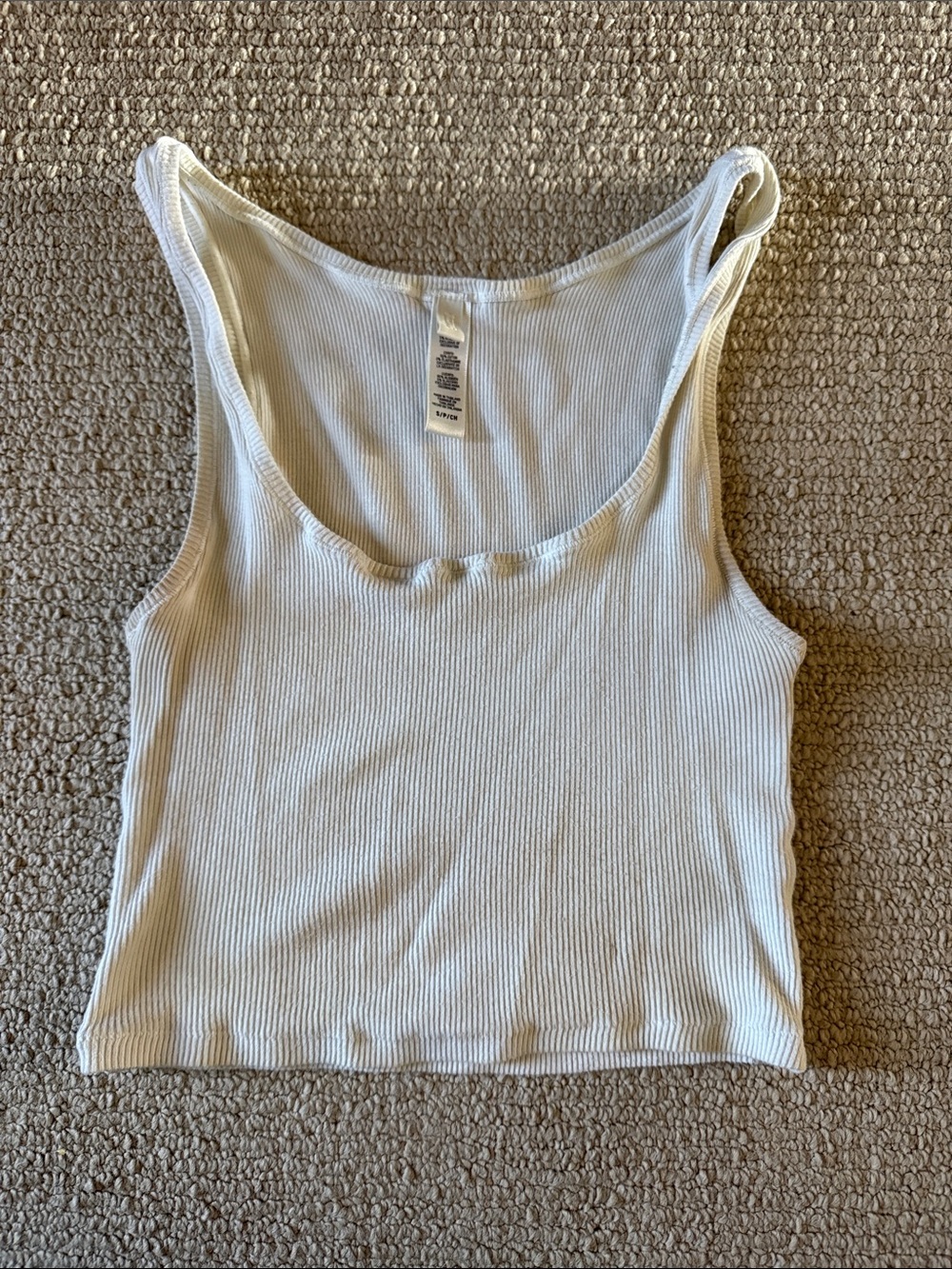 Skims Cropped Ribbed Tank